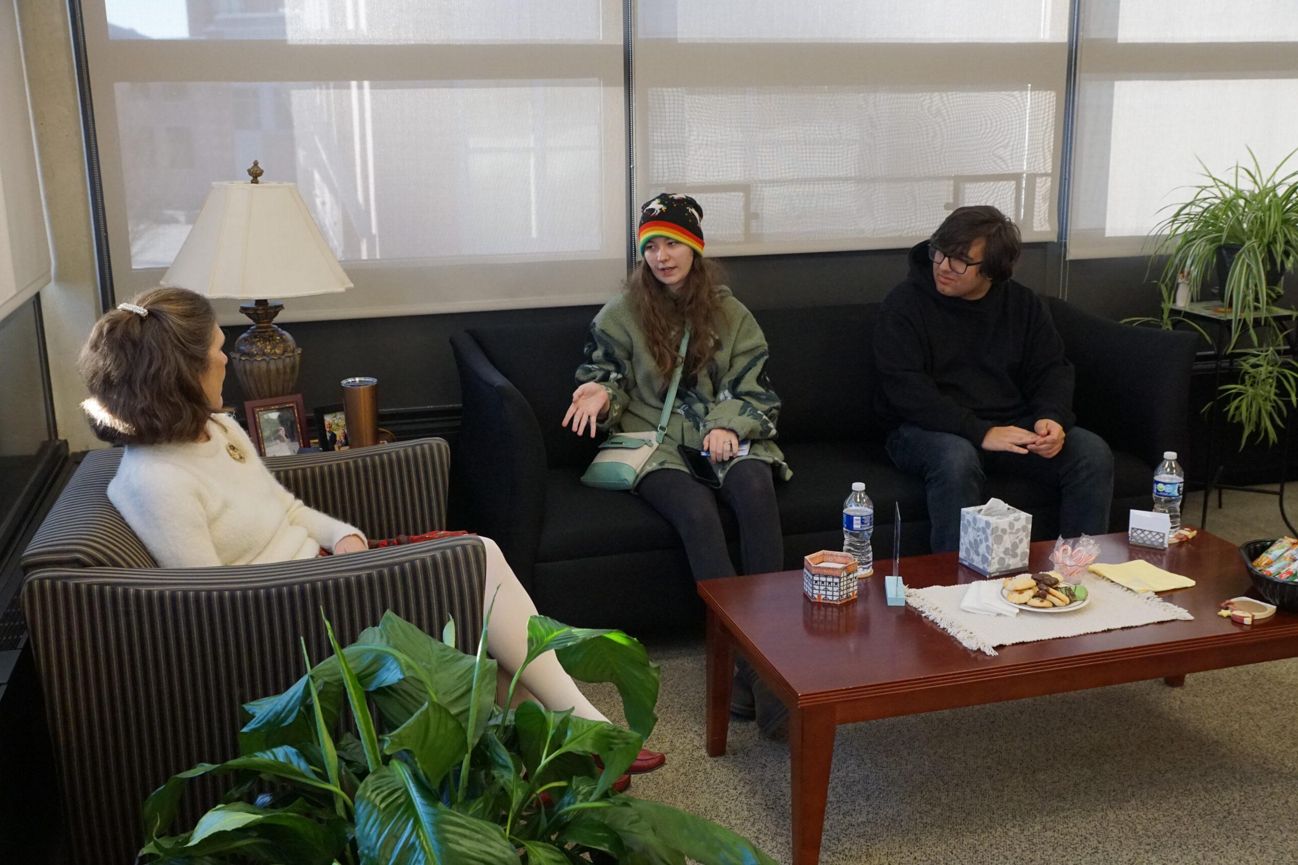 Dr Monaco meets with student government leaders